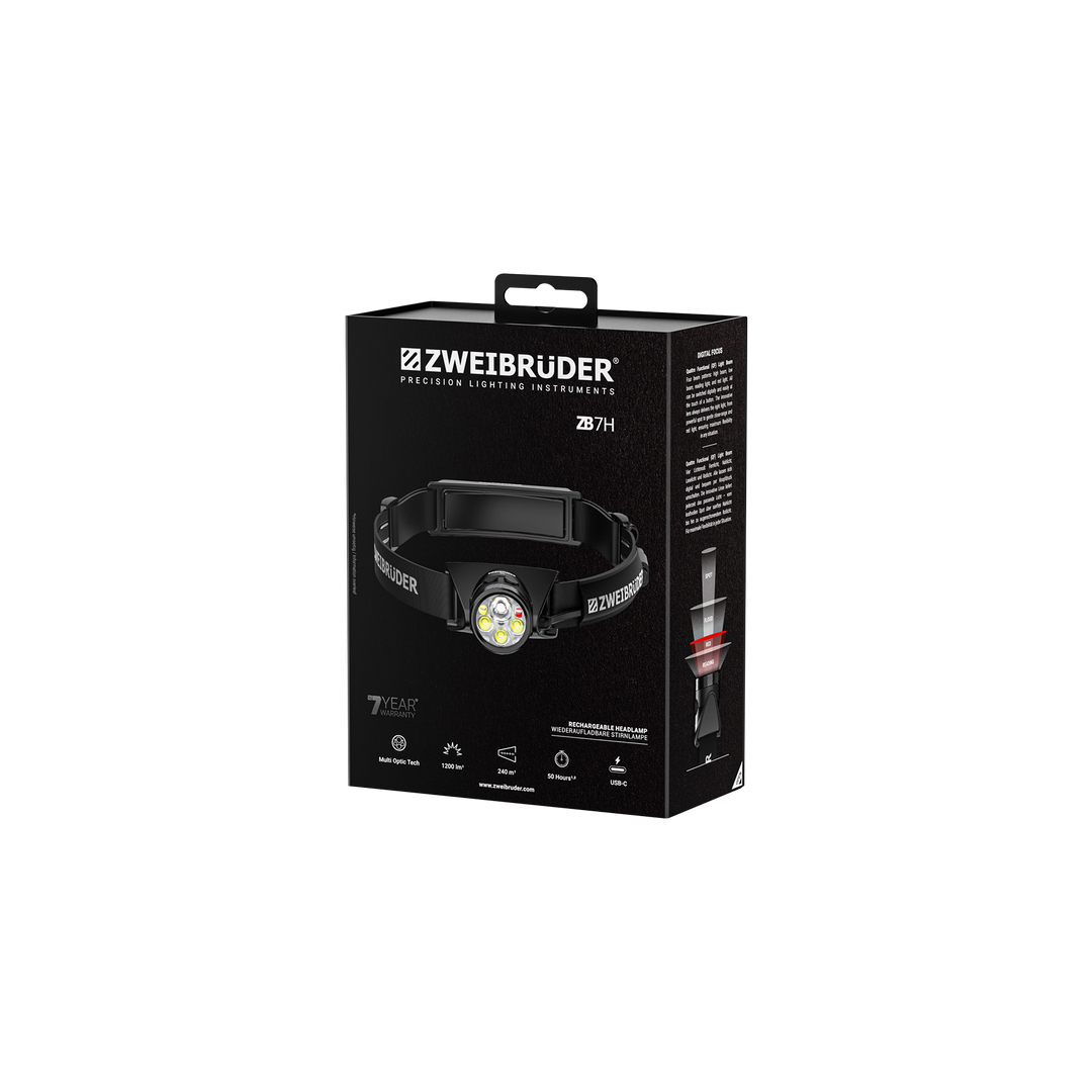 Zweibrüder ZB7H LED Headlamp 1200 lumens
